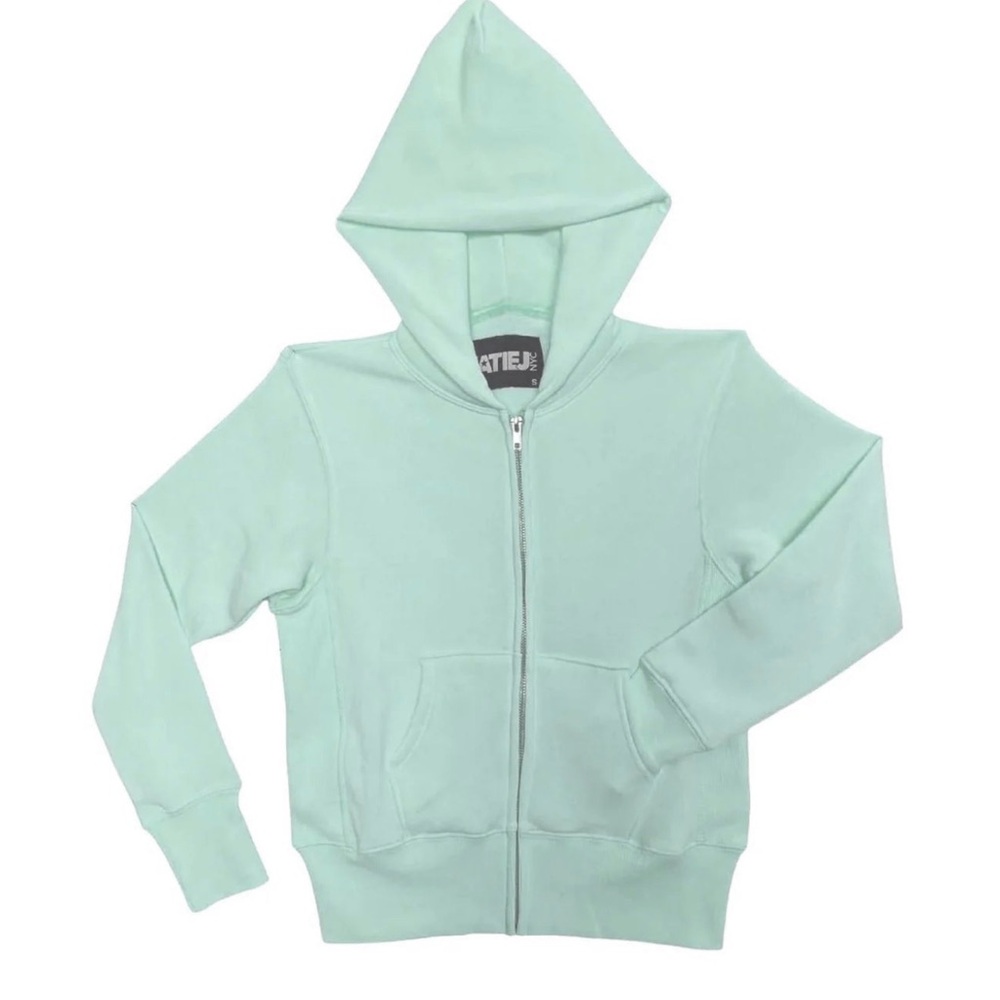 Katie J NYC Dylan Zip Crop Hoodie
Mint Green